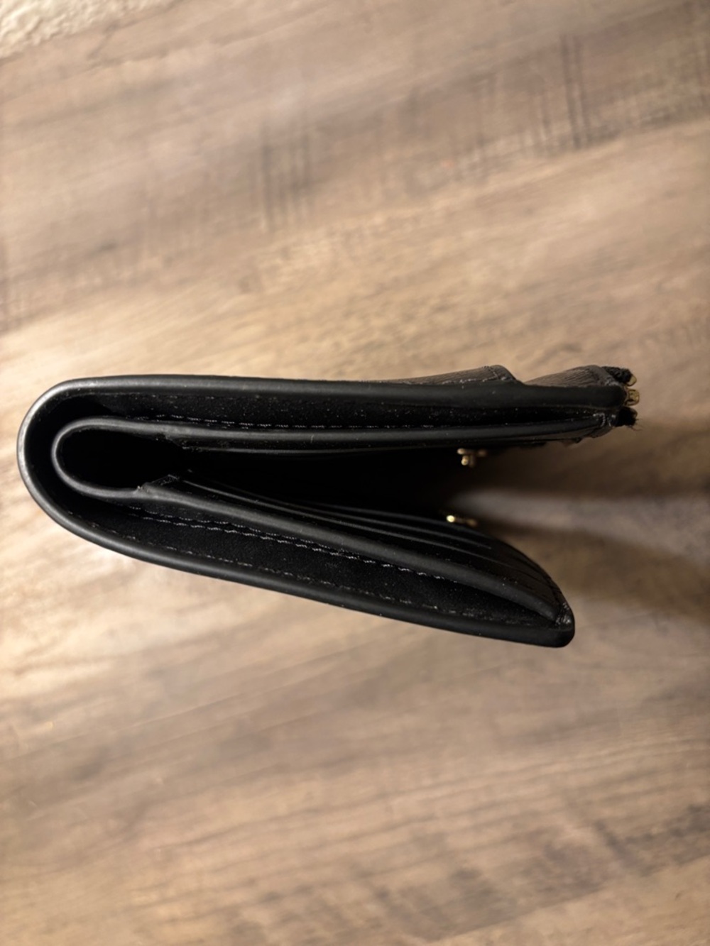 kate spade Black Saffiano Leather Zip Wallet with Gold Hardware - Picture 5 of 8